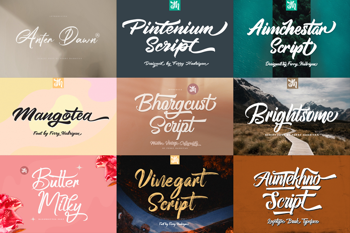 18 Font Bundles Vol 01