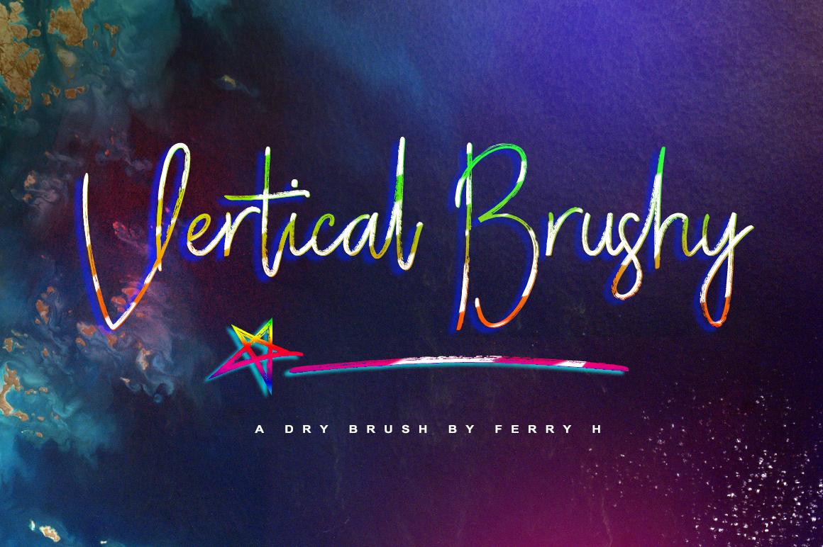 Vertical Brushy – Script Font